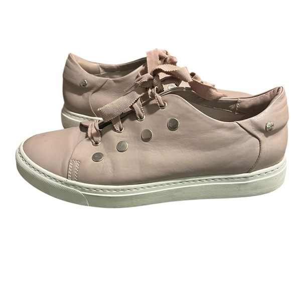 Women's Pink AGL Ribbon Tie Sneakers - Picture 1 of 5